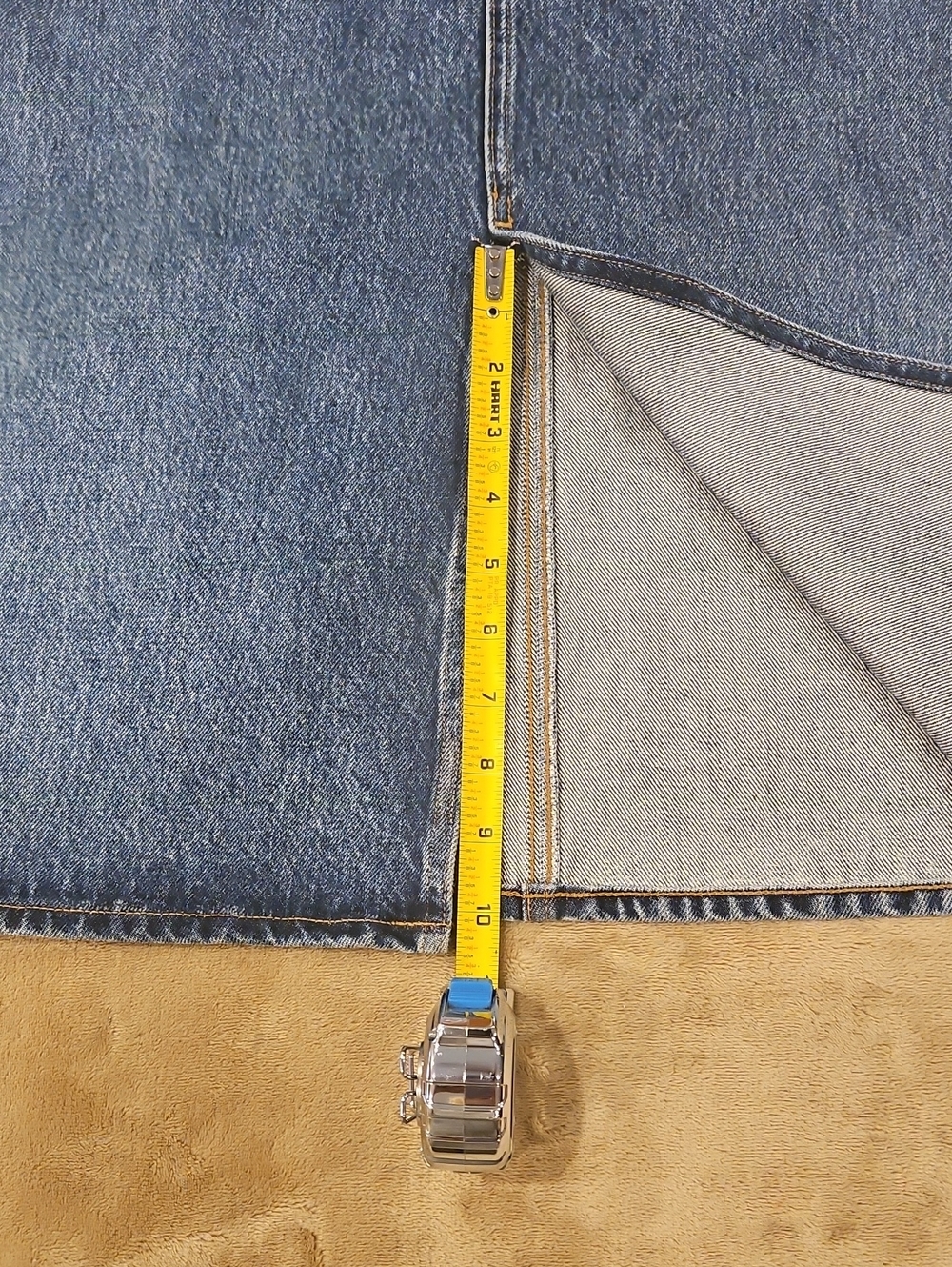 AGOLDE Gaia Denim Midi Skirt with Front Slit - Picture 3 of 12